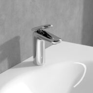 Villeroy & Boch Antao wastafelkraan met AquaSmart met afsluitbare afvoerplug push open chroom TVW11100300061