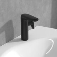 Villeroy & Boch Antao wastafelkraan met AquaSmart met afsluitbare afvoerplug push open mat-zwart TVW111004000K5