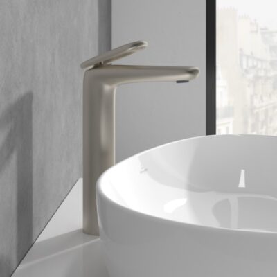 Villeroy & Boch Antao wastafelkraan met verhoogd kraanlichaam met AquaSmart met afsluitbare afvoerplug push open nikkel geborsteld TVW11100500064 4 Villeroy & Boch Antao wastafelkraan met verhoogd kraanlichaam met AquaSmart met afsluitbare afvoerplug push open nikkel geborsteld TVW11100500064 4