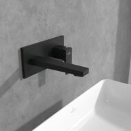 Villeroy & Boch Architectura Square wastafelkraan met AquaSmart met afsluitbare afvoerplug push open mat-zwart TVW125003000K5 Villeroy & Boch Architectura Square wastafelkraan met AquaSmart met afsluitbare afvoerplug push open mat-zwart TVW125003000K5