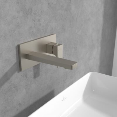 Villeroy & Boch Architectura Square wastafelkraan met AquaSmart met afsluitbare afvoerplug push open nikkel geborsteld TVW12500300064 4 Villeroy & Boch Architectura Square wastafelkraan met AquaSmart met afsluitbare afvoerplug push open nikkel geborsteld TVW12500300064 4