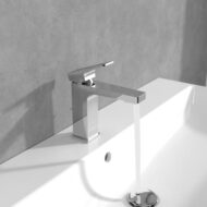 Villeroy & Boch Architectura Square wastafelkraan met AquaSmart met trekstang-afvoergarnituur chroom TVW12500100061 Villeroy & Boch Architectura Square wastafelkraan met AquaSmart met trekstang-afvoergarnituur chroom TVW12500100061