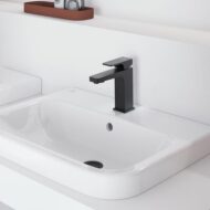 Villeroy & Boch Architectura Square wastafelkraan met AquaSmart met trekstang-afvoergarnituur mat-zwart TVW125001000K5 Villeroy & Boch Architectura Square wastafelkraan met AquaSmart met trekstang-afvoergarnituur mat-zwart TVW125001000K5