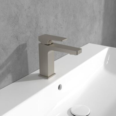 Villeroy & Boch Architectura Square wastafelkraan met AquaSmart nikkel geborsteld TVW12500400064 9