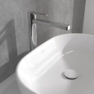 Villeroy & Boch Architectura wastafelkraan met verhoogd kraanlichaam met AquaSmart met afsluitbare afvoerplug push open chroom TVW10300500061 Villeroy & Boch Architectura wastafelkraan met verhoogd kraanlichaam met AquaSmart met afsluitbare afvoerplug push open chroom TVW10300500061