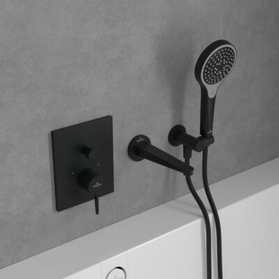 Villeroy & Boch Conum eengreeps inbouw mengkraan voor bad & douche 2 verbruikers mat-zwart TVT127001000K5 9