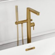 Villeroy & Boch Conum eengreeps vrijstaande badmengkraan goud geborsteld TVT12700400076