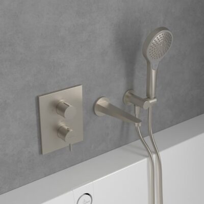 Villeroy & Boch Conum thermostaat voor bad & douche 2 verbruikers nikkel geborsteld TVS12700200064 11