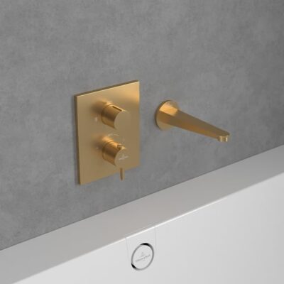 Villeroy & Boch Conum thermostaat voor douche 1 verbruiker goud geborsteld TVS12700100076 11