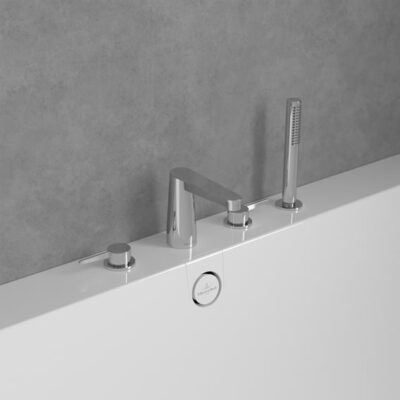 Villeroy & Boch Conum tweegreeps inbouw badrand mengkraan chroom TVT12700200061 11