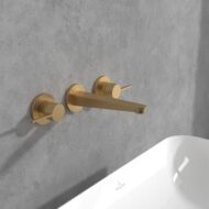 Villeroy & Boch Conum wastafelkraan met AquaSmart goud geborsteld TVW12700200076 Villeroy & Boch Conum wastafelkraan met AquaSmart goud geborsteld TVW12700200076