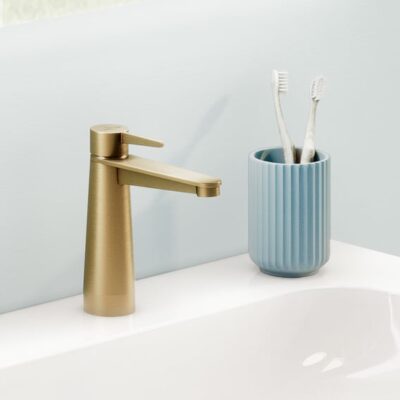 Villeroy & Boch Conum wastafelkraan met AquaSmart goud geborsteld TVW12700300176 13