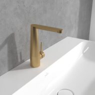 Villeroy & Boch Conum wastafelkraan met AquaSmart goud geborsteld TVW12700400076