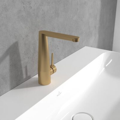 Villeroy & Boch Conum wastafelkraan met AquaSmart goud geborsteld TVW12700400076 11