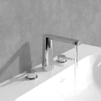 Villeroy & Boch Conum wastafelkraan met AquaSmart met trekstang-afvoergarnituur chroom TVW12700100061 11