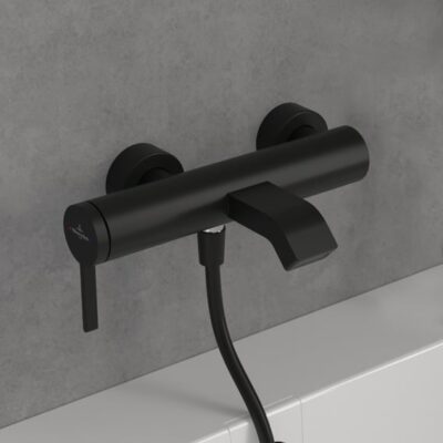 Villeroy & Boch Dawn eengreeps opbouw badmengkraan 2 verbruikers mat-zwart TVT106501152K5 10