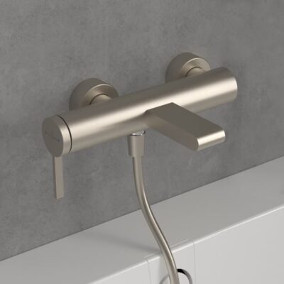 Villeroy & Boch Dawn eengreeps opbouw badmengkraan 2 verbruikers nikkel geborsteld TVT10650115164 10