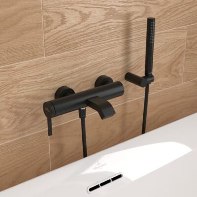 Villeroy & Boch Embrace eengreeps opbouw badmengkraan 2 verbruikers mat-zwart TVT108001000K5 11