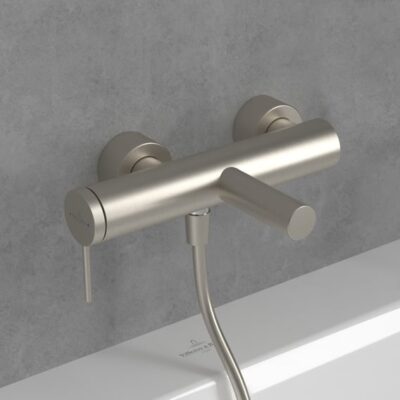 Villeroy & Boch Loop & Friends eengreeps opbouw badmengkraan 2 verbruikers nikkel geborsteld TVT10650115364 10