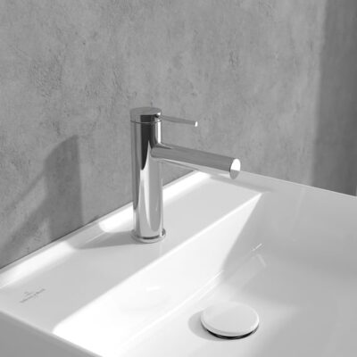 Villeroy & Boch Loop & Friends wastafelkraan met trekstang-afvoergarnituur chroom TVW10610215361 11