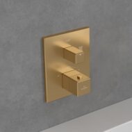 Villeroy & Boch Mettlach thermostaat voor douche 1 verbruiker goud geborsteld TVT12600100076