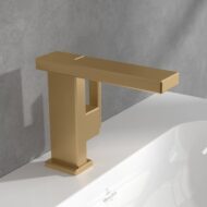 Villeroy & Boch Mettlach wastafelkraan met AquaSmart goud geborsteld TVW12600100076