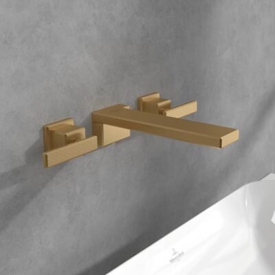 Villeroy & Boch Mettlach wastafelkraan met AquaSmart goud geborsteld TVW12600400076 10