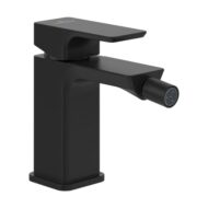 Villeroy & Boch Subway 3.0 bidetkraan met trekstang-afvoergarnituur met AquaSmart mat-zwart TVB112001000K5