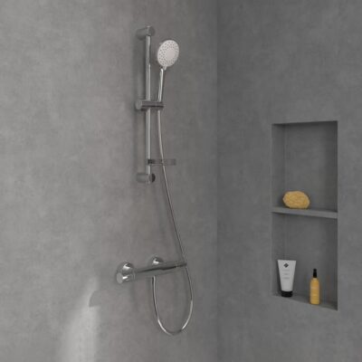Villeroy & Boch Universal Showers glijstangset met garnituur 3 straalsoorten 604 mm chroom TVS10900400061 14