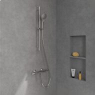 Villeroy & Boch Verve Showers glijstangset met garnituur 3 straalsoorten 690 mm chroom TVS10900700061 49
