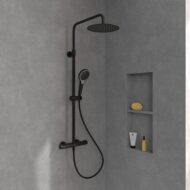 Villeroy & Boch Verve Showers thermostatische opbouw regendoucheset Ø250 mm mat-zwart TVS109005000K5