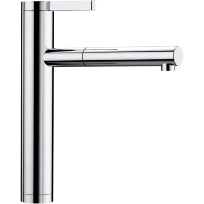 Blanco LINEE-S chroom keukenmengkraan met haakse draaibare uitloop en uitrekbare sproeislang 517591 8