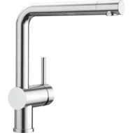 Blanco Linus PVD steel keukenmengkraan met 360° draaibare haakse uitloop en keramische schijven 526241 Blanco Linus PVD steel keukenmengkraan met 360° draaibare haakse uitloop en keramische schijven 526241