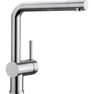 Blanco Linus RVS geborsteld keukenmengkraan met 360° draaibare haakse uitloop en straalbreker 517183 Blanco Linus RVS geborsteld keukenmengkraan met 360° draaibare haakse uitloop en straalbreker 517183