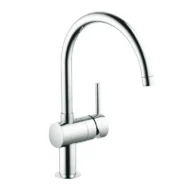 Grohe Minta chroom eengreeps keukenmengkraan met draaibare ronde uitloop en 3/8 aansluiting 32917000 Grohe Minta chroom eengreeps keukenmengkraan met draaibare ronde uitloop en 3/8 aansluiting 32917000