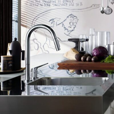 Axor Citterio M uittrekbare keukenmengkraan draaibaar 2 standen chroom 34822000 4