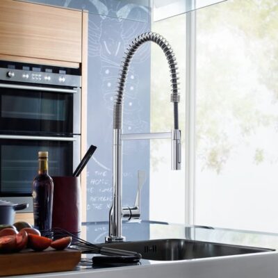 Axor Citterio Semi-Pro eengreeps keukenmengkraan – rond met veer draaibaar uittrekbaar 2 standen chroom 39840000 5