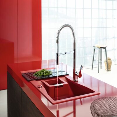 Axor Citterio Semi-Pro eengreeps keukenmengkraan – rond met veer draaibaar uittrekbaar 2 standen chroom 39840000 8