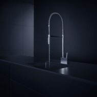 Axor Starck keukenmengkraan 240 semi-pro eco uitloop veer draaibaar uittrekbaar 2 standen – chroom 12803000 Axor Starck keukenmengkraan 240 semi-pro eco uitloop veer draaibaar uittrekbaar 2 standen – chroom 12803000