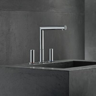 AXOR Uno wastafelkraan 200 met EcoSmart met trekstang-afvoergarnituur chroom 45133000 4