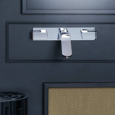 AXOR Urquiola tweegreeps inbouw wastafelmengkraan met EcoSmart met altijd open afvoer chroom 11042000 4