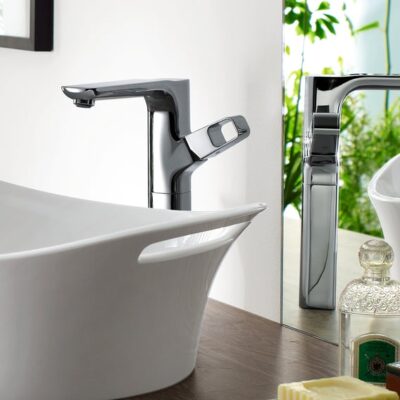 AXOR Urquiola wastafelkraan 280 met EcoSmart met altijd open afvoer chroom 11035000 10 AXOR Urquiola wastafelkraan 280 met EcoSmart met altijd open afvoer chroom 11035000 10