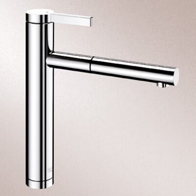 Blanco LINEE hoekige keukenmengkraan met draaibare uitloop en keramische schijven – Chroom 517594 5