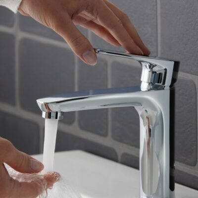 Duravit B.1 wastafelkraan M met trekstang-afvoergarnituur chroom B11020001010 23 Duravit B.1 wastafelkraan M met trekstang-afvoergarnituur chroom B11020001010 23