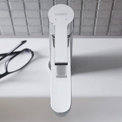 Duravit B.2 wastafelkraan M met trekstang-afvoergarnituur chroom B21020001010 21 Duravit B.2 wastafelkraan M met trekstang-afvoergarnituur chroom B21020001010 21