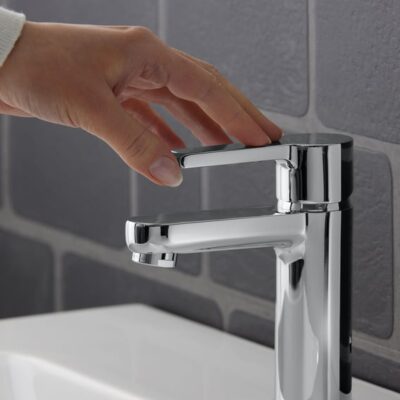 Duravit B.2 wastafelkraan M met trekstang-afvoergarnituur chroom B21020001010 24 Duravit B.2 wastafelkraan M met trekstang-afvoergarnituur chroom B21020001010 24