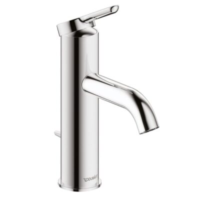 Duravit C.1 wastafelkraan M met trekstang-afvoergarnituur chroom C11020001010 18 Duravit C.1 wastafelkraan M met trekstang-afvoergarnituur chroom C11020001010 18