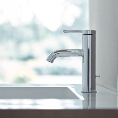 Duravit C.1 wastafelkraan M met trekstang-afvoergarnituur chroom C11020001010 21 Duravit C.1 wastafelkraan M met trekstang-afvoergarnituur chroom C11020001010 21