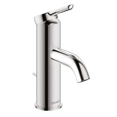 Duravit C.1 wastafelkraan S met trekstang-afvoergarnituur chroom C11010001010 24 Duravit C.1 wastafelkraan S met trekstang-afvoergarnituur chroom C11010001010 24