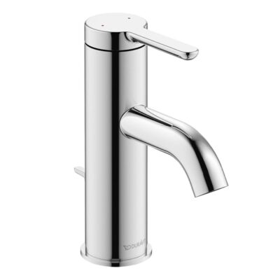 Duravit C.1 wastafelkraan S met trekstang-afvoergarnituur chroom C11010001010 25 Duravit C.1 wastafelkraan S met trekstang-afvoergarnituur chroom C11010001010 25